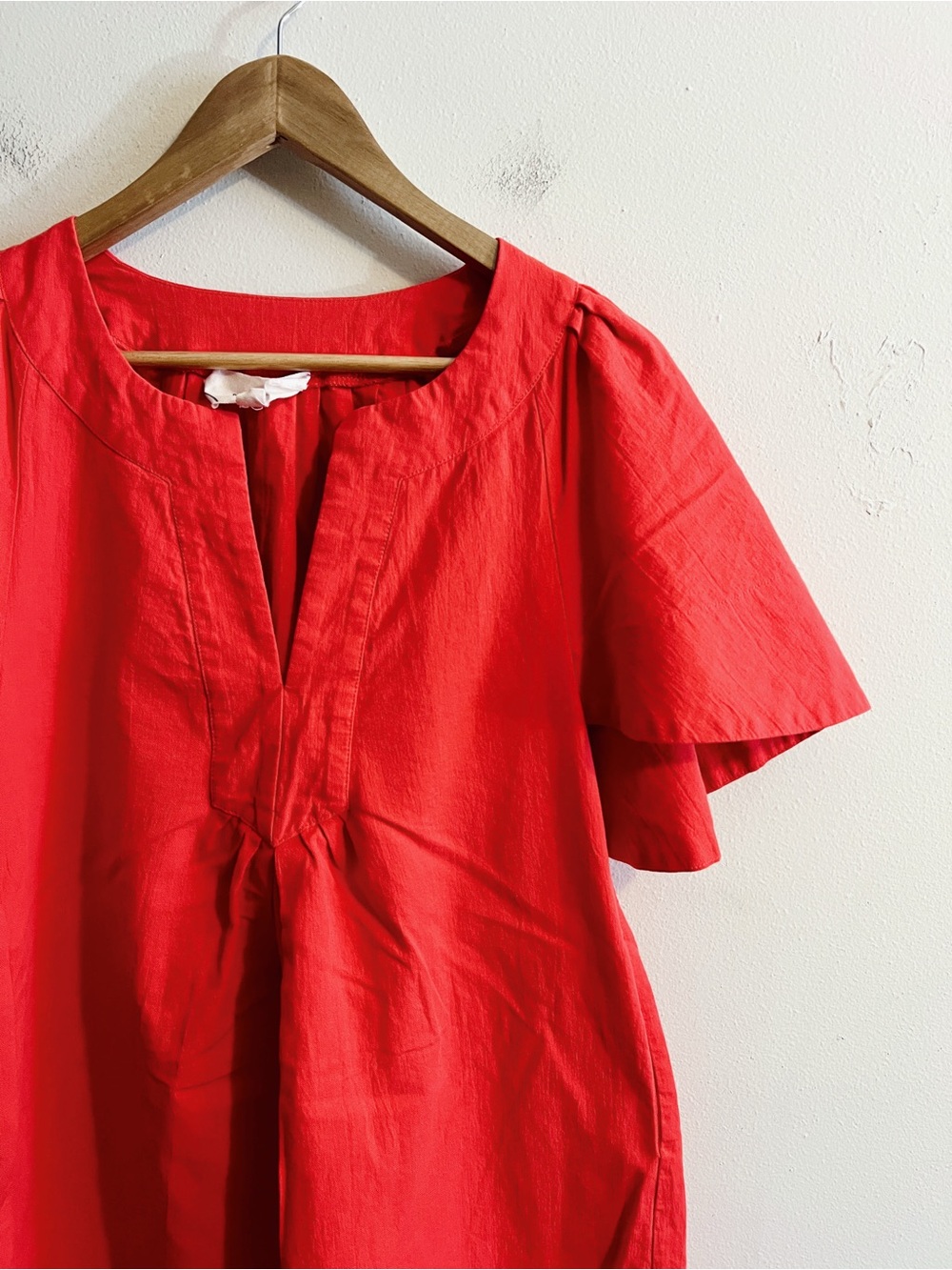 Red Finley Flutter Sleeve Dress POMANDER PLACE